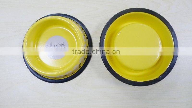 Carbon Steel with Powder Coated Food/Water Serving Cat Feed Pet Bowl