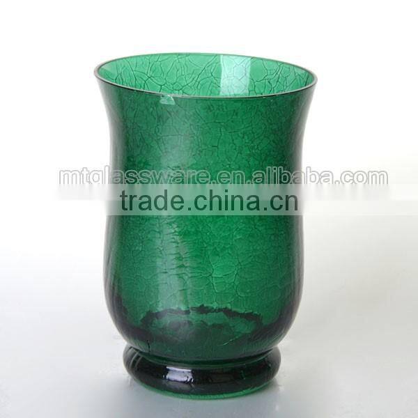 Home decortative red & silver colored holiday green hurricane lamp