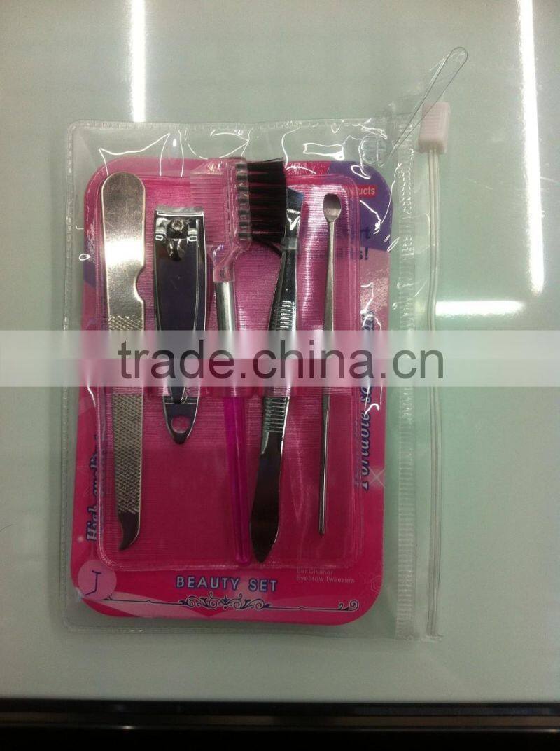 2016 cheapest Hot sale manicure set nail clipper &pedicure set with pvc bag