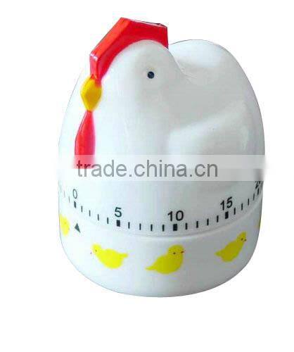 Cute chick shape plastic mechanical timer /cock countdown kitchen timer