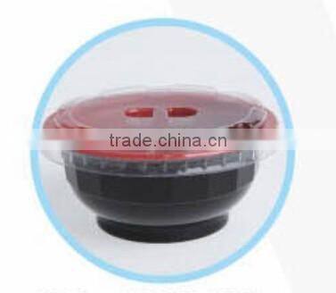 320ml Red Bowl disposable round PP plastic Soup bowl with PET lid