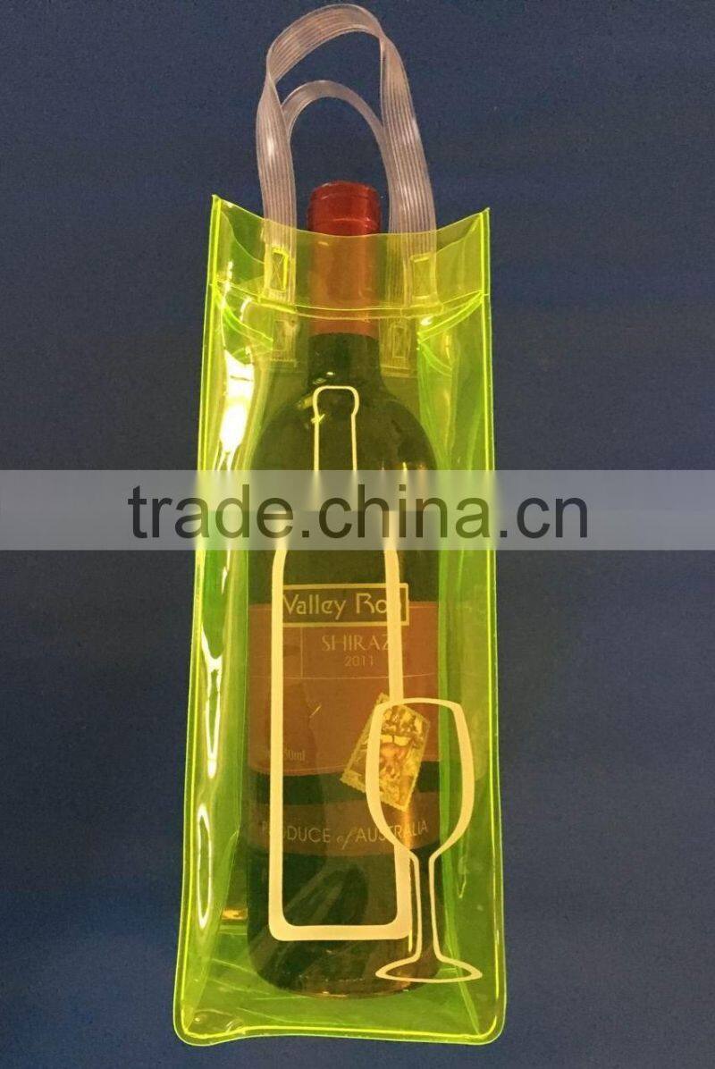 Custome Pvc Wine bag/pvc wine cooler ice tote bag /pvc wine ice drinking bags