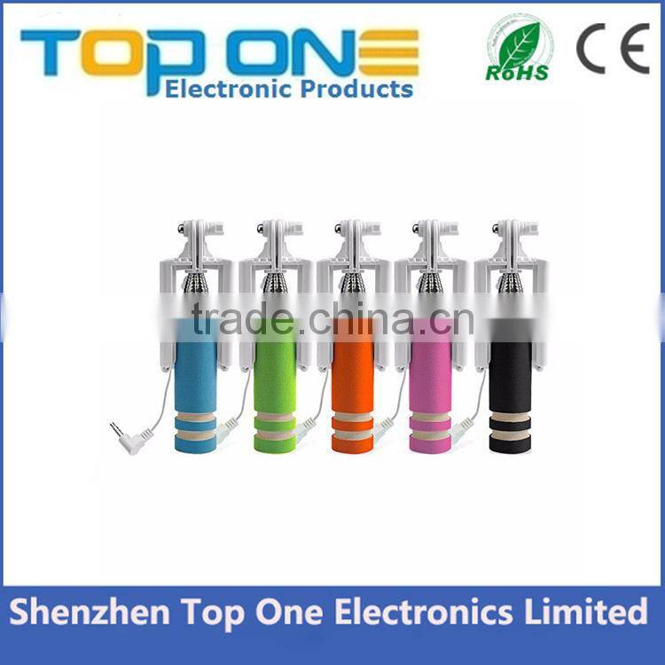 Newly factory supply CE ROHS FCC certificated foldable supreme mini anti slip selfie stick