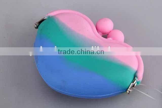 Colorful Silicone Purse/Heart-Shaped Coin Purse