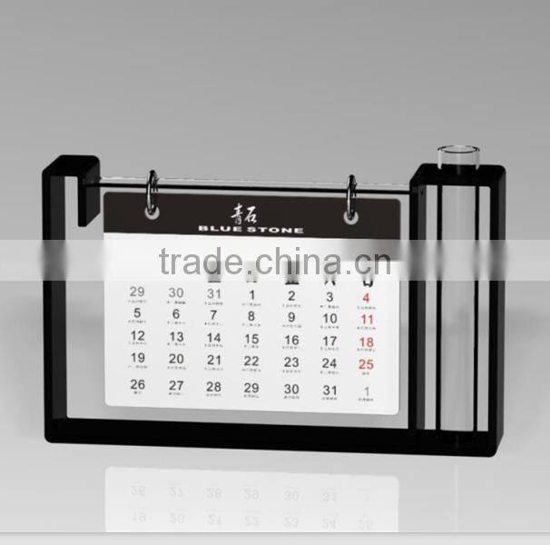 Wholesales! Factory custom low price acrylic paper desk calendar printable paper desk calendars 2014