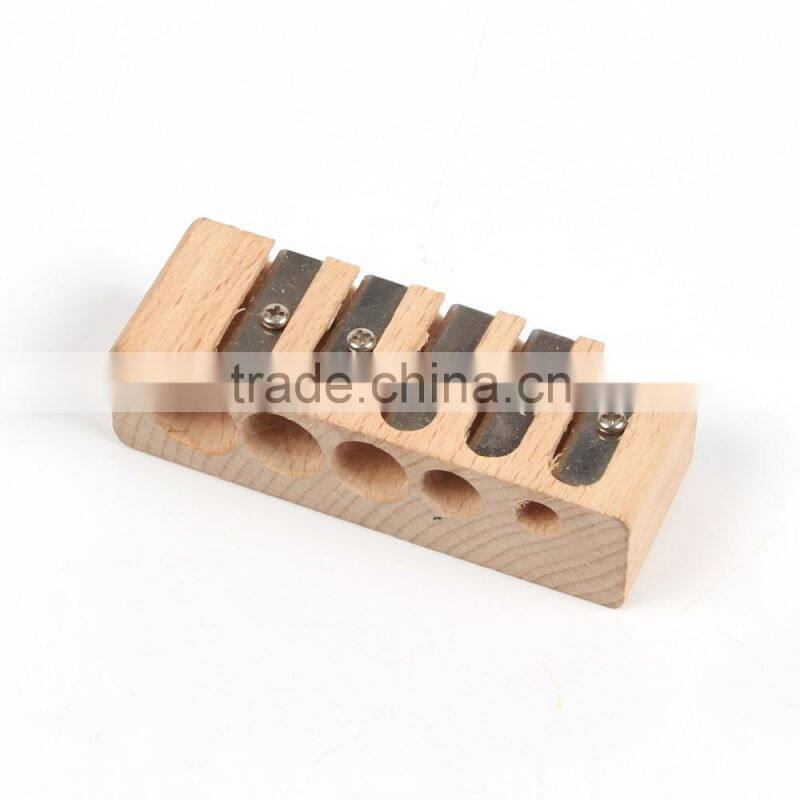 Novelty 5 Sizes Wooden Pencil Sharpener