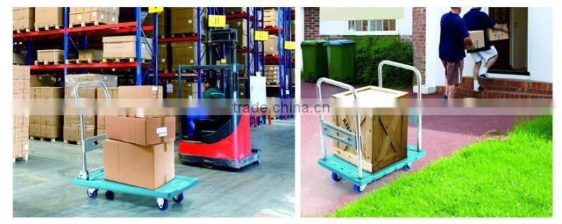 Professional Plastic Supermarket Trolley with mute wheels
