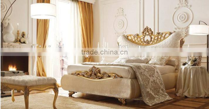 New Arrival Well Design Italian Style Snow White Carving Four Poster Bed BF12-04244b
