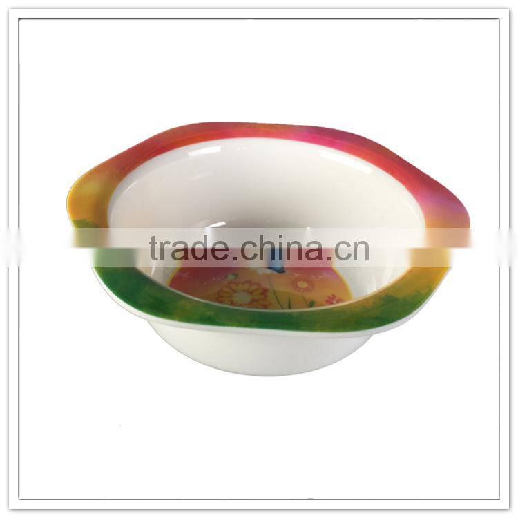 new 2016 Sunflower printing children safety top grade plastic melamine promotion bowl
