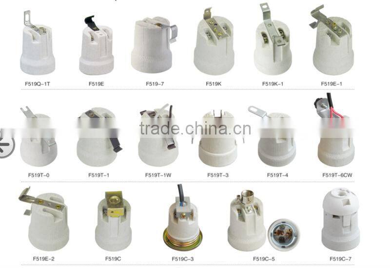ceramic E40 lamp holder with cable