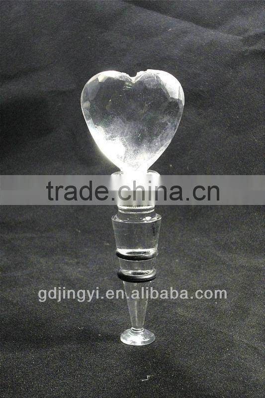 2014 acrylic heart shaped wine stopper with LED