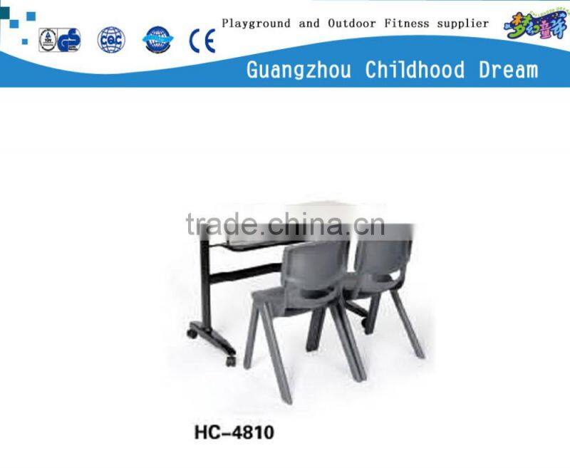 (HC-4810) Cheap children double desk and chair study table for students