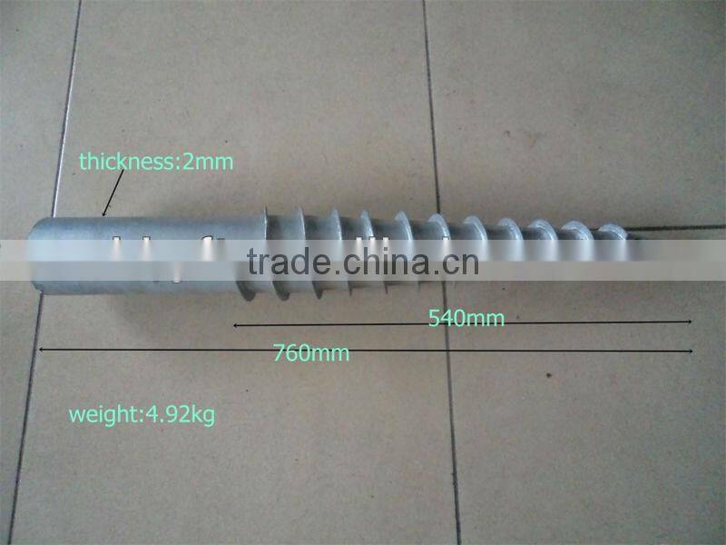 ground screw pole anchor china supplier on hot sale