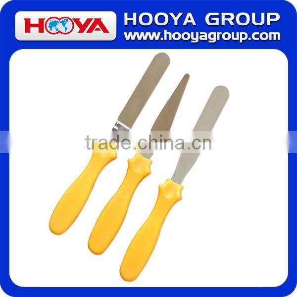 3Pcs Stainless Steel Cake Decorating Icing Spatulas 2 angled 1 Straight Spatulas Smooth Decorating Tools