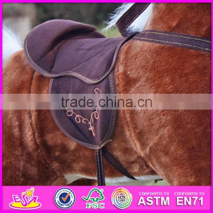 Hot sale funny wooden rocking horse best kids' wooden rocking horse toy, cheap wooden rocking horse W16D066