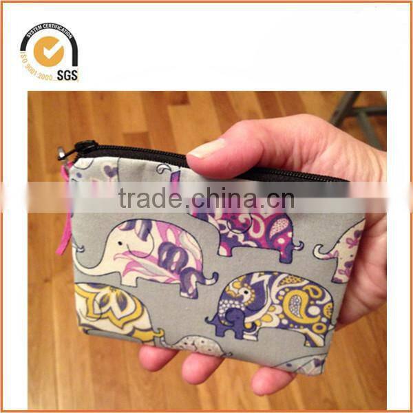 Canvas Pencil Case Zipper Pouch - Lime Green with Brown Flowers, Lime Green Zipper By Chiqun Dongguan CQ-H01085