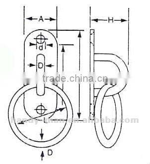 Marine Mooring Ring with Narrow Base