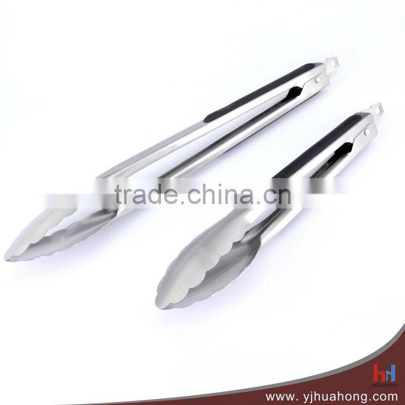 9" Food Grade Stainless Steel Food Tongs with Silicon Head