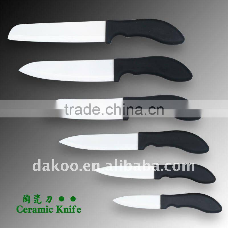 6 Pieces zirconia ceramic knife