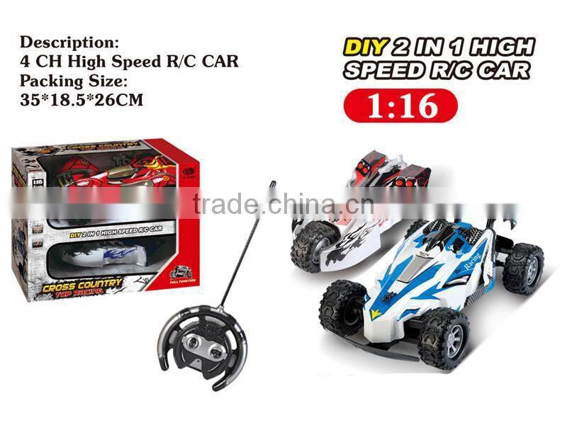 Super 4CH rc car toy small scale high speed diy rc car kit 27MHz/40MHz with EN71/ASTM/EN62115/6P