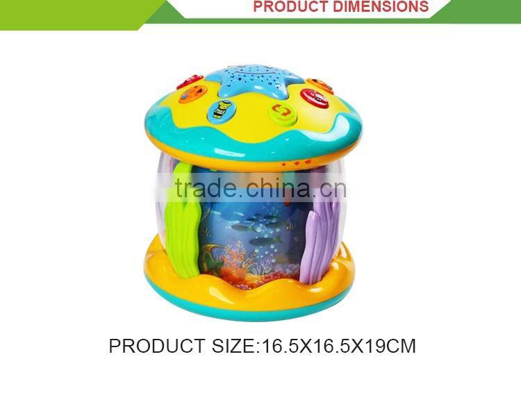 Newest musical instrument drum kids projector toys