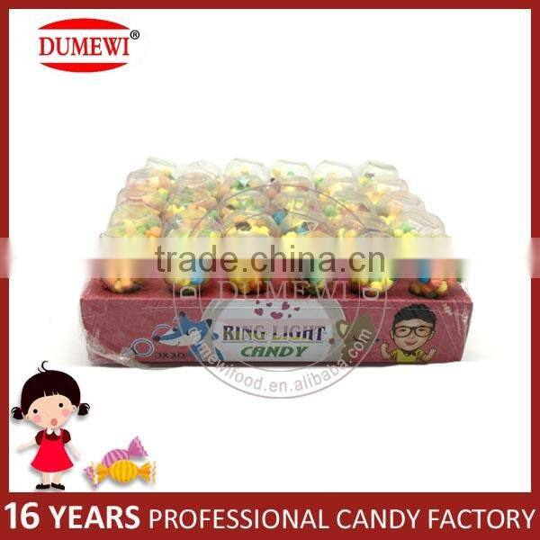 Fruit Flavor Lighting Diamond Ring Shaped Toy Tablet Candy