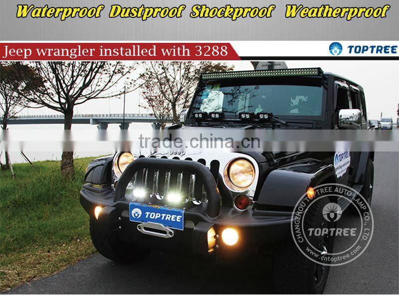 18" Off Road LED Light Bar with Integrated Amber LED Strobe Light Head