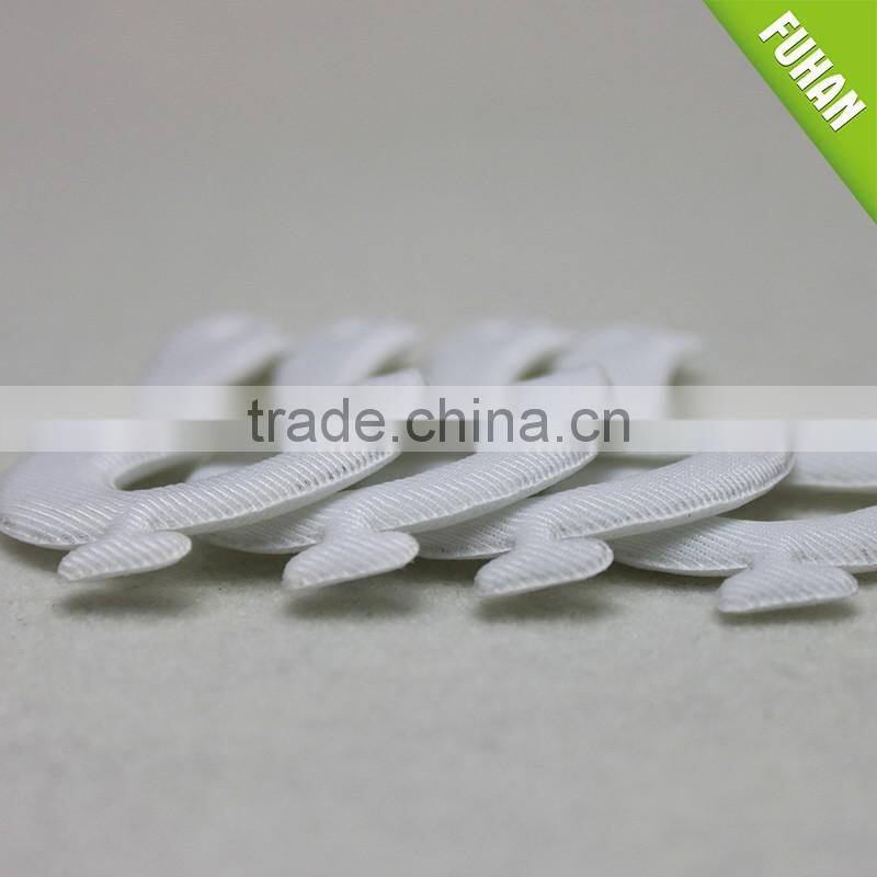 Custom Shape Ultrasonic embossed Fabric Label for Children Clothes