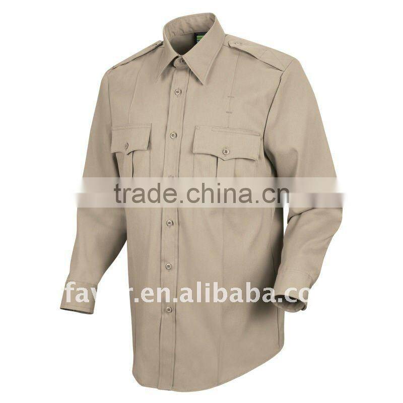 Man's cotton long sleeve security shirt /work shirt /security Guard uniform