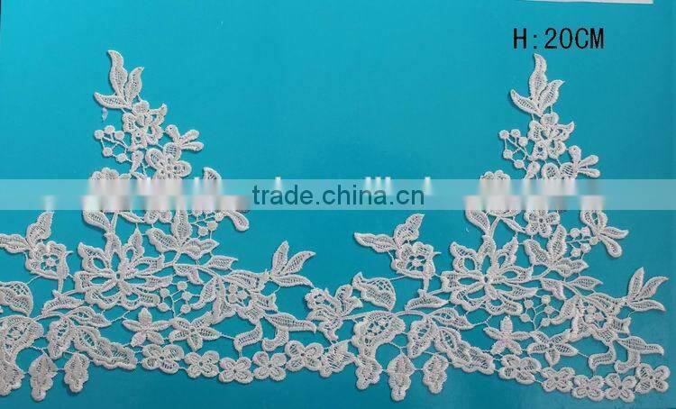 Attractive design brida wedding lace trim for dress
