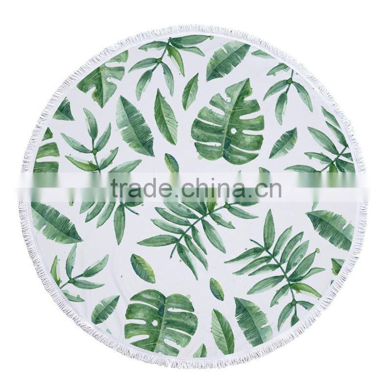 2017 Factory direct sale Latest Type Ready Stcok 100% Cotton round Beach Towel