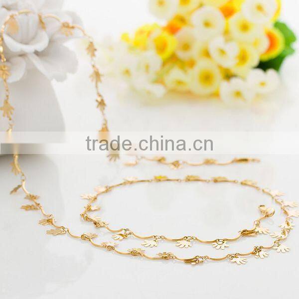 2014 cheap unique style bronze link chain necklace