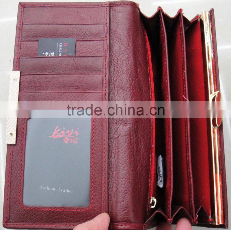 Fashion new stylish horse hair cowhide Genuine leather wallet