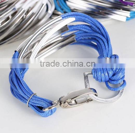 Multilayer black suede leather Eiffel Tower charm bracelets fashion Eiffel Tower cord bracelets for promotional items 2017