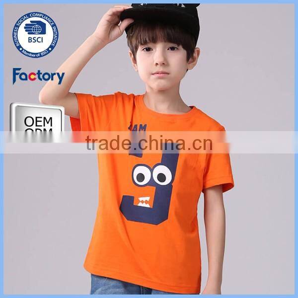 Hot sale child clothes boys t-shirts, custom children's t-shirts, high quality children's boys t-shirts