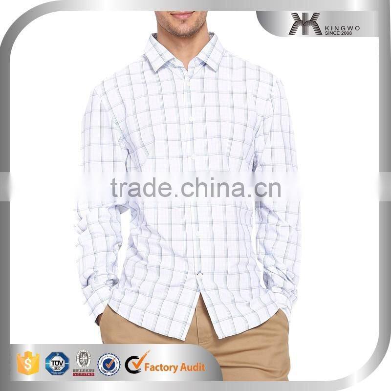 Custom OEM plus size mens plaid shirts 100% cotton soft shirts man