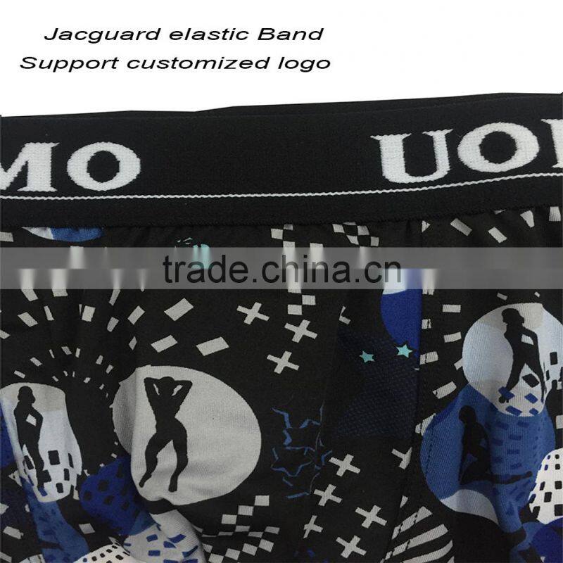 High quality excellent printing men boxer shorts uomo underwear wholesale