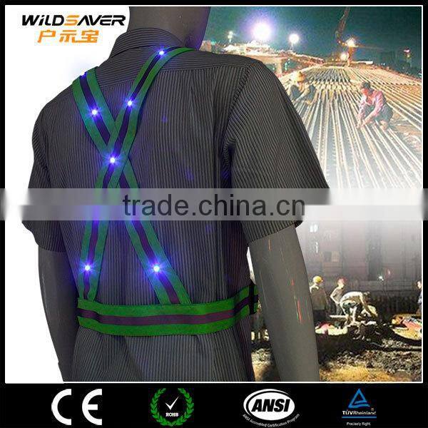 hospital work clothing 100% cotton with led light warning