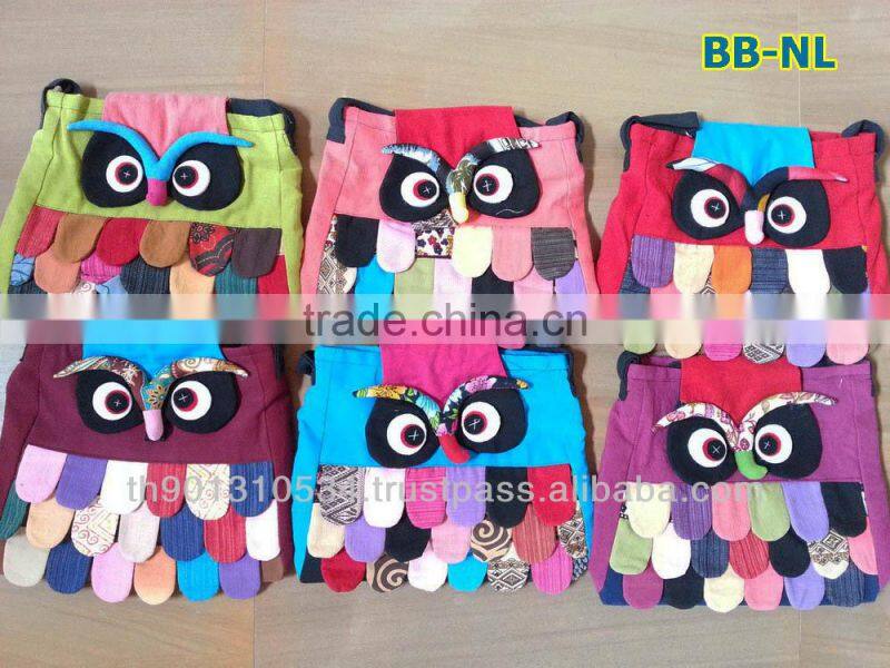 Hill Tribe shoulder bag Patchwork Fabric OWL