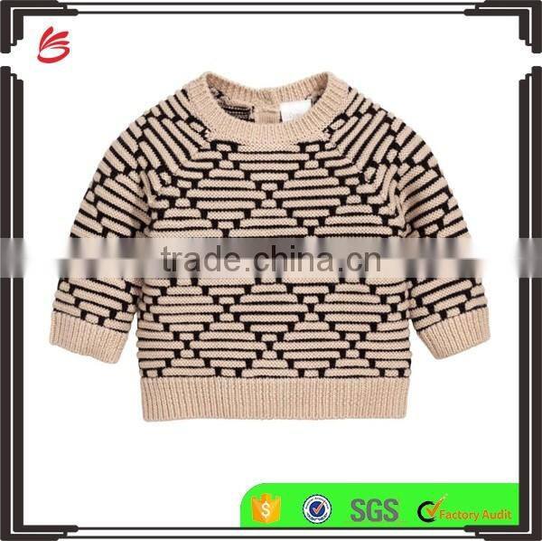 Soft wool round collar cardigan sweater for Children knitwear 2017