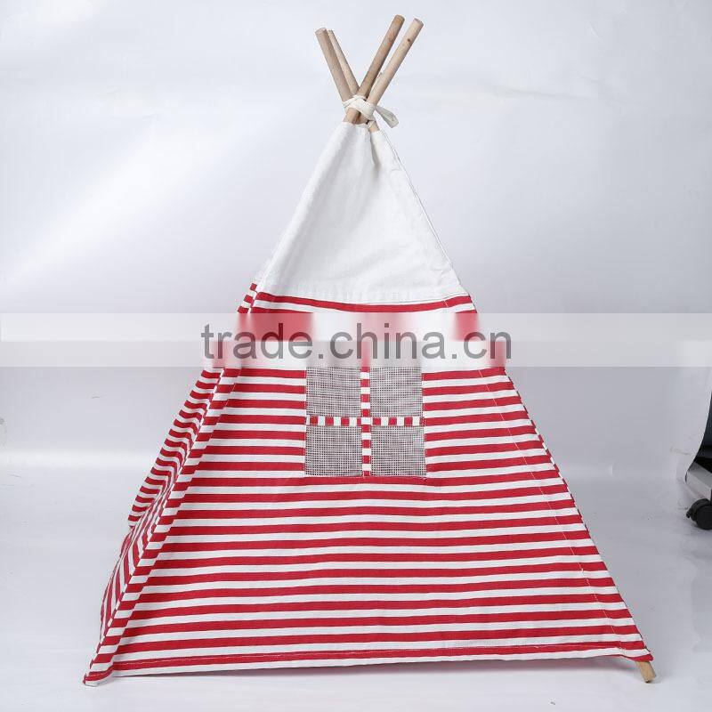 R1932H Hot Sale Wood Outdoor Pet Dog Cat Teepee Tent/Cat Teepee