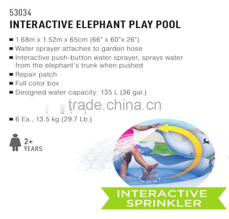 Bestway 1.68 m x 1.52 m x 65 cm Elephant Amusement Fountain