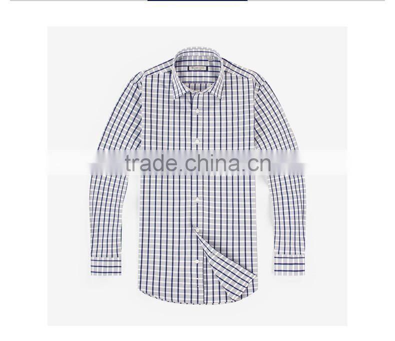Alibaba supply 2016 new trendy UK style plaid long sleeve gentleman shirt