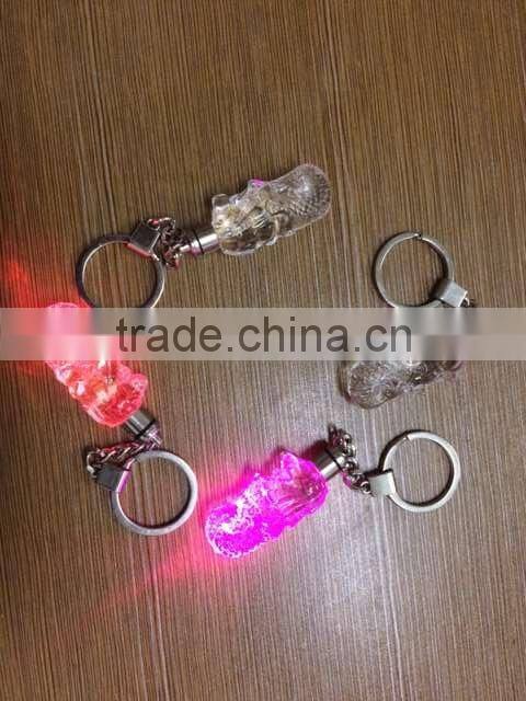 Crystal Singapore Merlion Model With LED Keychain For Souvenirs Gifts KJJ-02