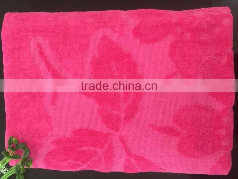 Custom Plain Dyed Jacquard velour cotton bath towel