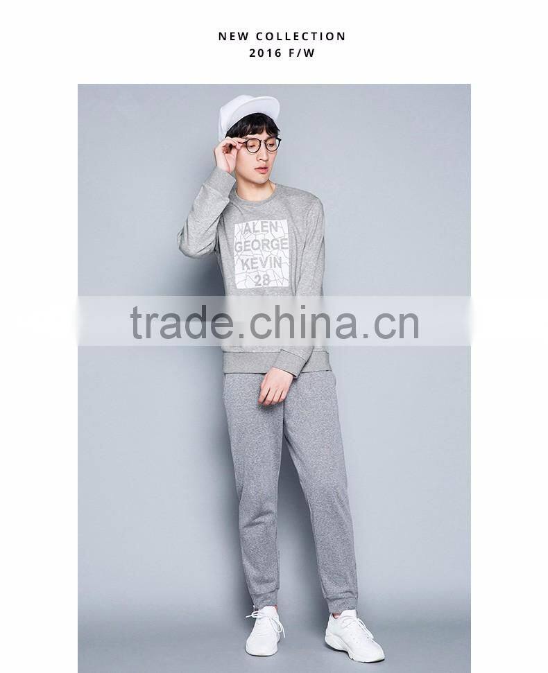 New Arrival Men's Crewneck Pure Color Pullover Sweatshirts,Custom Thick Fleece Pullover Printed Sweatshirts for Men