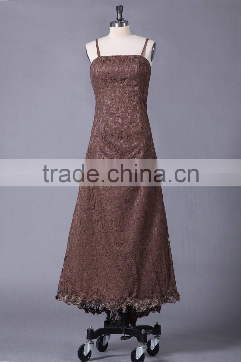 middle length girlish satin bridesmaid dress party dress ED 133