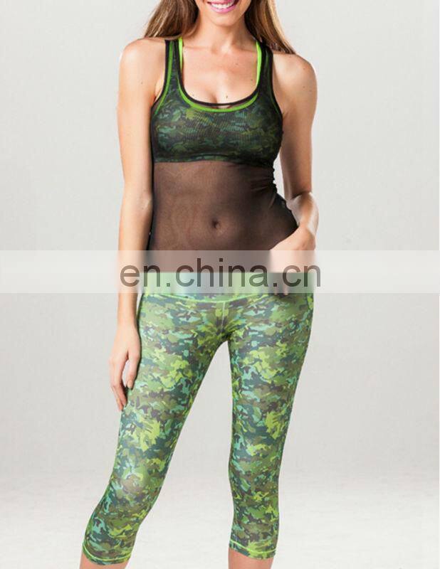 2015 Latest Design Women Stripes yoga Pants sports legging ladies tights