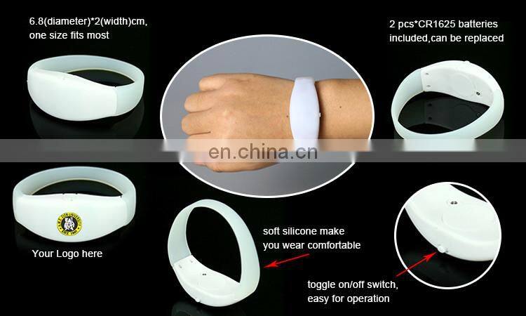 2017 Customised Logo Promotion Lighting Remote Control DMX 512 Led Bracelet