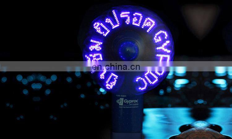 Promotional Items Fancy Gift 11 Led Lights Hand Fan With Message